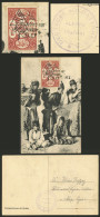 SYRIA - ARABIAN GOVERNMENT: Postcard Used In Halep On 8/AP/1920, Franked With Overprinted Revenue Stamp Of Turkey (Sc.97 - Syrie