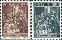 115806 MNH VATICANO 1956 4 CENTENARIO DE LA MUERTE DE SAN IGNACIO DE LOYOLA - Nuovi