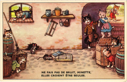 CPA Na Fais Pas De Bruit,minette, Elles Croient Etre Seules CATS (1341332) - Cats