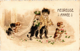 CPA Heureuse Annee CATS (1341373) - Cats
