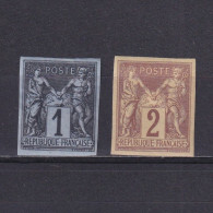 FRENCH COLONIES 1878, Sc# 38-39, CV $42, Part Set, MH - Sage