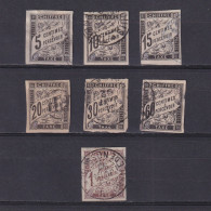 FRENCH COLONIES 1884, Sc# J5-J12, CV $83, Part Set, Postage Due, Used - Postage Due