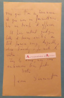 ● L.A.S Jean SARMENT (Bellemère) écrivain Né à Nantes - 200 Rue De Rivoli à Sa Chère FANELY - Lettre Autographe - Scrittori