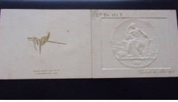 INVITATION - MOI10004 -27 Eme Bal Des X.1905.polytechnique.art Nouveau.gaufrée.feuillée Double 24x09cm - Programmi