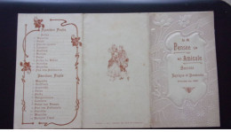 INVITATION - MOI10005 -programe La Pensée Amicale Lyrique Et Dansante Paris.1901.gaufrée.feuillée Triple 21x12cm - Programmi
