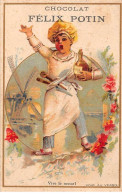 Chromos -COR10823 - Felix Potin- Moulin - Homme- Toque - Ustensiles  - 6x10cm Env. - Félix Potin