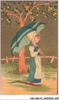 CAR-ABHP1-0011-CHROMOS - UNE FILLE AVEC UN PARAPLUIE - Andere & Zonder Classificatie