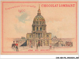 CAR-ABHP8-1547-CHROMOS - CHOCOLAT LOMBART - EXPOSITION UNIVERSELLE 1900 - DOME DES INVALIDES - Lombart