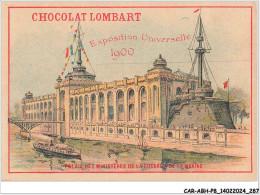 CAR-ABHP8-1546-CHROMOS - CHOCOLAT LOMBART - EXPOSITION UNIVERSELLE 1900 - PALAIS DES MINISTERESD DE LA GUERRE - Lombart