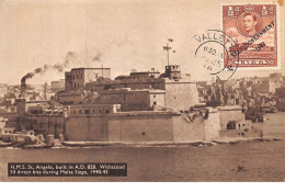 MALTE .CARTE MAXIMUM. N°207777. 1948. Cachet VALL? . 53 Direct Hits During Malta Siege - Malte