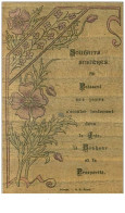 AUTOGRAPHES.n°110.TEXTE DE LA CONTESSE DE SAN CARLOS.SOUHAITS SINCERES.FLEURS - Other & Unclassified