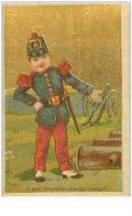 CHROMOS.n°124.CANON-QUENARDEL.EPICERIE.A QUOI SERVENT LE PLUS LES CANONS.FONDS DORE - Tè & Caffè