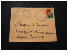 TIMBRE.n°8432.COTE D'IVOIRE.ANNEE 1968.FERKESSEDOUGOU-COTE D'IVOIRE.PAR AVION.PARIS.CACHET MILITAIRE - Autres - Afrique