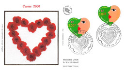 FRANCE.FDC.AM11903.08/01/2000.Cachet Paris.Yves Saint Laurent.Coeur 2000 - 2000-2009