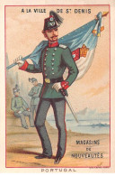 Chromos - COR14551 - A La Ville De St Denis - Hommes - Soldats -Drapeau - Portugal - 11x8 Cm Environ - En L'état - Andere & Zonder Classificatie