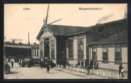 AK Libau, Emigrantenbahnhof - Lettonia