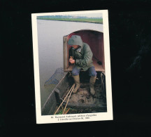 CPSM  - Raymond  Audouard Pêcheur D'anguilles à Liesville-sur-Douves  1988 - Fischerei