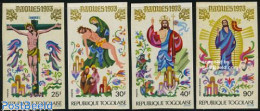 Togo 1973 Easter 4v Imperforated, Mint NH, Religion - Togo (1960-...)