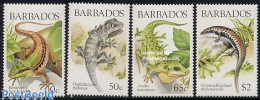 Barbados 1988 Lizards 4v, Mint NH, Nature - Reptiles - Barbades (1966-...)