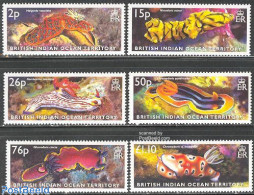 British Indian Ocean 2003 Sea Slugs 6v, Mint NH, Nature - Shells & Crustaceans - Marine Life