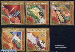 New Zealand 2004 Christmas 5v, Mint NH, Health - Religion - Food & Drink - Christmas - Neufs