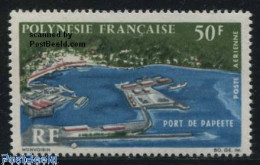 French Polynesia 1966 Papeete Harbour 1v, Mint NH, Transport - Ships And Boats - Neufs