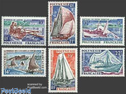 French Polynesia 1966 Ships 6v, Mint NH, Nature - Transport - Fishing - Ships And Boats - Neufs