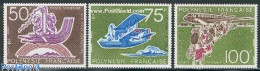 French Polynesia 1975 Aviation 3v, Mint NH, Transport - Aircraft & Aviation - Neufs