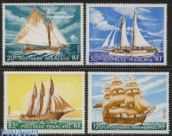 French Polynesia 1977 Ships 4v, Mint NH, Transport - Ships And Boats - Neufs