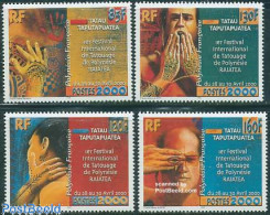 French Polynesia 2000 Tattoo Festival 4v, Mint NH, Art - Fashion - Tattoos - Neufs