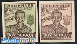 Philippines 1948 25 Years Scouting 2v Imperforated, Mint NH, Sport - Scouting - Philippines
