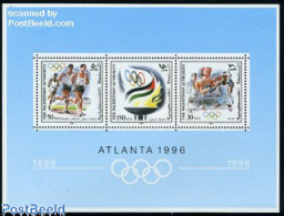 Palestinian Terr. 1996 Olympic Centenary S/s, Mint NH, Sport - Athletics - Boxing - Olympic Games - Athletics