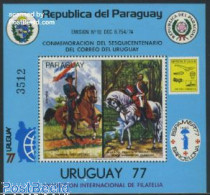 Paraguay 1977 Stamp Expositions S/s, Mint NH, Nature - Horses - Philately - Paraguay