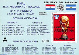 Paraguay 1978 Argentina Champion S/s (with A Or B), Mint NH, Sport - Football - Paraguay