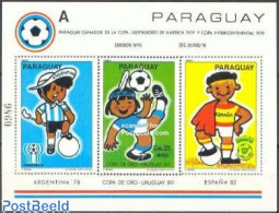 Paraguay 1980 Football Gold Cup Pokal S/s (A Or B In Top Border), Mint NH, Sport - Football - Paraguay