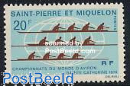 Saint Pierre And Miquelon 1970 Rowing Championships 1v, Mint NH, Sport - Kayaks & Rowing - Sport (other And Mixed) - Roeisport