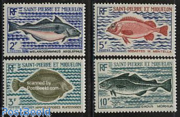 Saint Pierre And Miquelon 1972 Fish 4v, Mint NH, Nature - Fish - Fishes