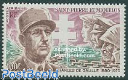 Saint Pierre And Miquelon 1972 Charles De Gaulle 1v, Mint NH, History - Politicians - World War II - Guerre Mondiale (Seconde)