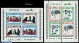 Qatar 1993 Children Games 2 S/s, Mint NH, Various - Costumes - Toys & Children's Games - Costumes