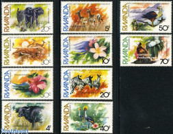 Rwanda 1982 UN Environment Plan 10v, Mint NH, Nature - Animals (others & Mixed) - Birds - Birds Of Prey - Elephants - .. - Protection De L'environnement & Climat