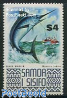 Samoa 1974 Definitive, Black Marlin 1v, Mint NH, Nature - Fish - Fishing - Fishes