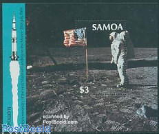 Samoa 1989 Moonlanding Anniversary S/s, Mint NH, Transport - Space Exploration - Samoa