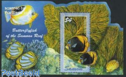Samoa 2004 Butterfly Fish S/s, Mint NH, Nature - Fish - Fishes