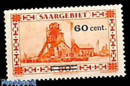 Germany, Saar 1930 Overprint 1v, Mint NH, Science - Various - Mining - Industry - Usines & Industries