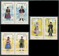 ALEMANIA ORIENTAL DDR 1964  - TRAJES REGIONALES -  YVERT Nº  777-782** - Textile