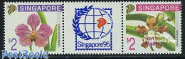 Singapore 1995 Singapore 2v+tab [:T:], Mint NH, Nature - Flowers & Plants - Orchids - Autres & Non Classés