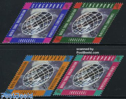 Singapore 1996 W.T.O. Conference 4v, Mint NH, Various - Export & Trade - Globes - Usines & Industries