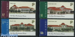 Singapore 1999 New Parliament Building 4v, Mint NH, Architecture - Autres & Non Classés