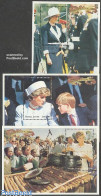 Sierra Leone 1998 Death Of Diana 3 S/s, Mint NH, Health - History - Food & Drink - Charles & Diana - Kings & Queens (R.. - Alimentation