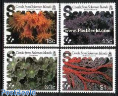 Solomon Islands 1987 Corals 4v, Mint NH, Nature - Shells & Crustaceans - Marine Life